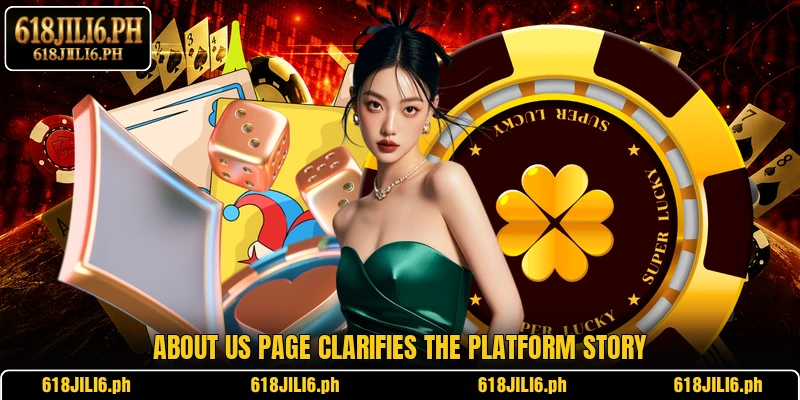 About us page clarifies the platform story