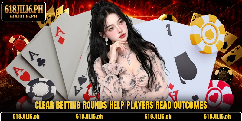 Clear betting rounds help players read outcomes