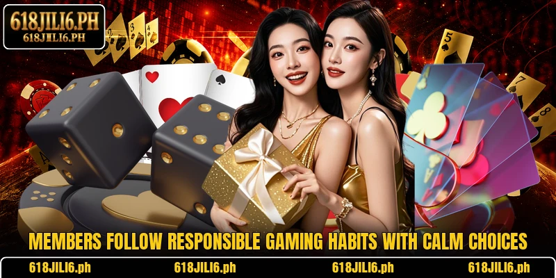 Members follow responsible gaming habits with calm choices