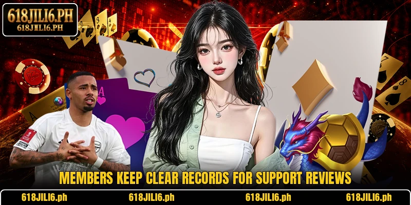 Members keep clear records for support reviews
