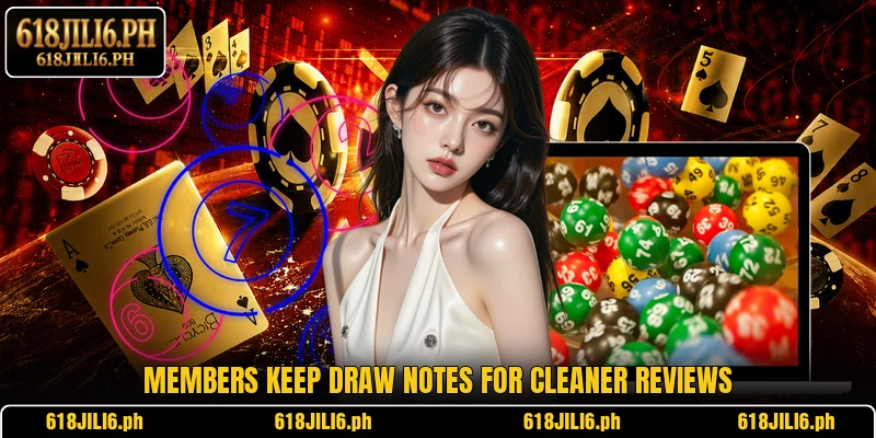Members keep draw notes for cleaner reviews