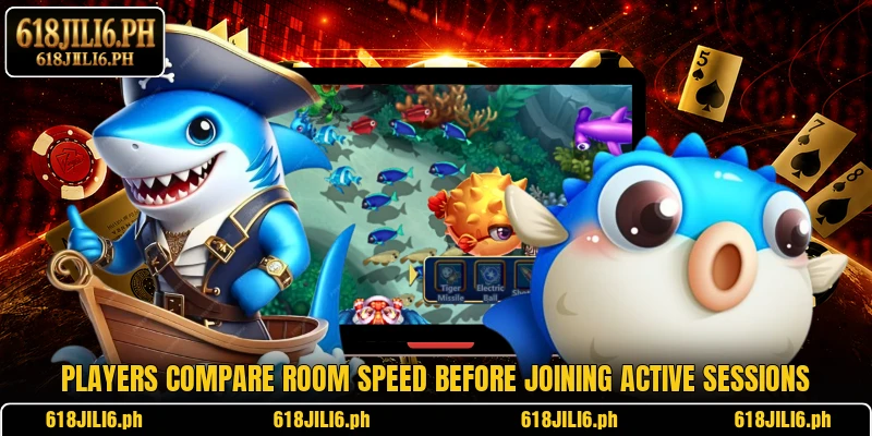 Players compare room speed before joining active sessions