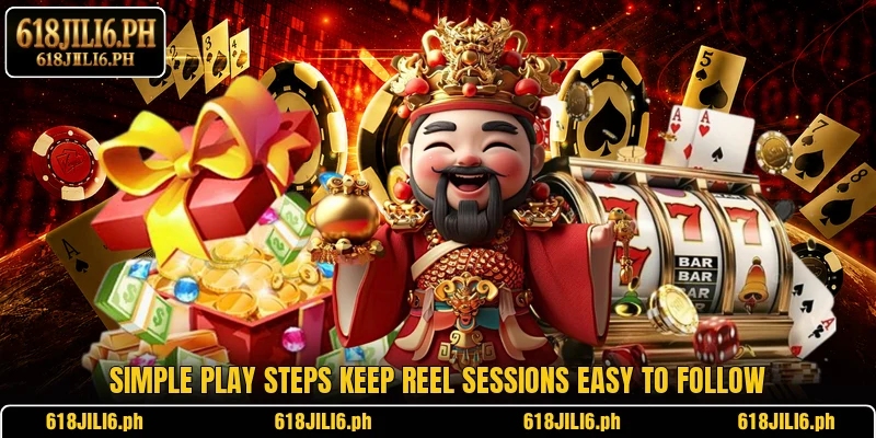 Simple play steps keep reel sessions easy to follow Simple play steps keep reel sessions easy to follow