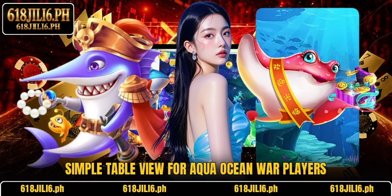 Simple table view for Aqua Ocean War players